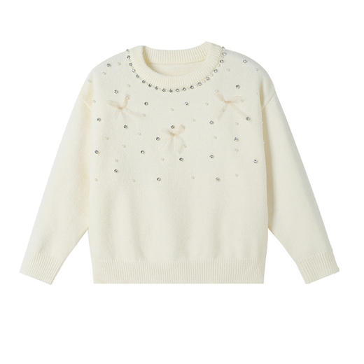 蝴蝶结烫钻毛衣 商品图4