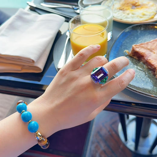 GAONAS  浪漫紫罗兰贵气奢华紫色戒指11662JPR 商品图5