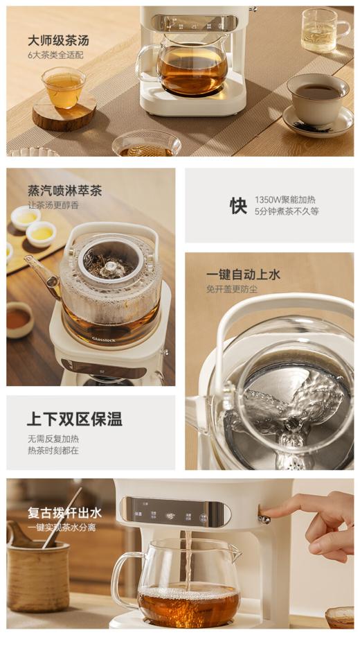 Glasslock喷淋煮茶器自动上水 GE-TE14BMB 商品图2