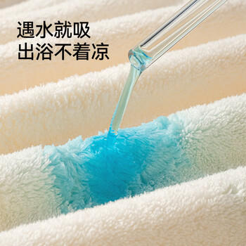 英氏（YEEHOO）新生婴儿珊瑚绒浴巾儿童浴巾加大尺寸洗澡巾吸水超软婴儿送礼套装 商品图6