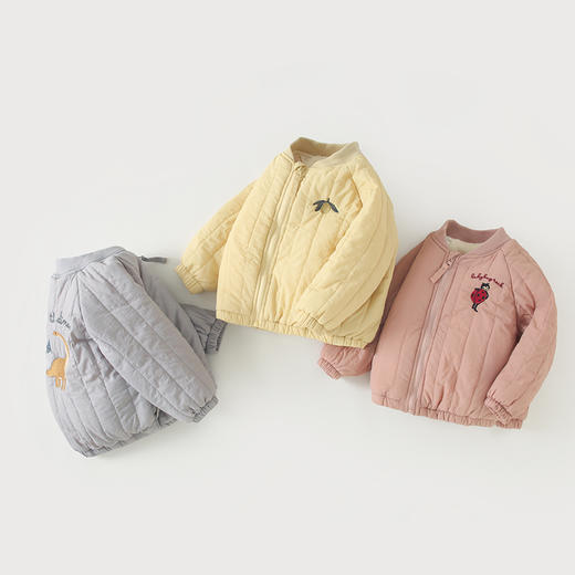 儿童棉服加厚外套加绒棉上衣男女童洋气刺绣棒球服宝宝冬装潮 商品图4