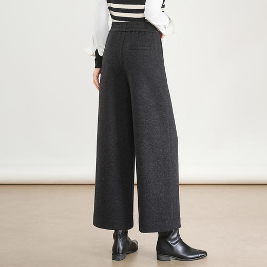 MYX毛呢加厚休闲九分裤垂坠感修身通勤直筒裤2025冬款遮胯显瘦阔腿裤 商品图2