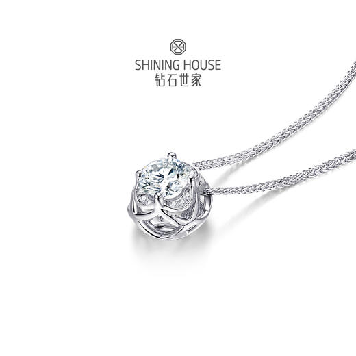 【克拉钻】【钜惠价】钻石世家  玲珑系列 克拉钻吊坠 18K金钻石吊坠 1克拉钻石戒指（该产品为特价产品，不与店内任何优惠活动叠加，且不参与线下门店换款服务）预计3个工作日发货 商品图2