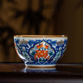 问鼎留青/月白/精工款/大听泉杯（宝相岁华）