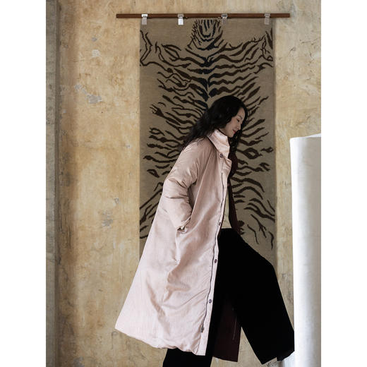 牧衣游原创 净色棉红嘴雁绒羽绒外套抗寒保暖加厚长羽绒服 花与浔 商品图3