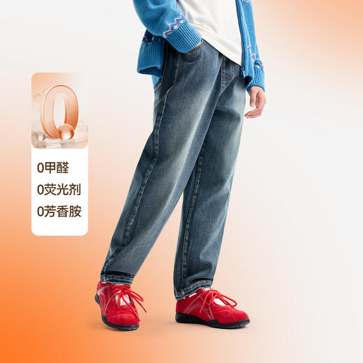 女童全腰牛仔夹裤冬季新款安奈儿童装EG546613 商品图2