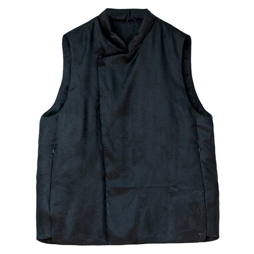 牧衣游原创 重磅26姆米提花香云纱高蓬松红嘴雁羽绒马夹女冬 溪影 商品图4