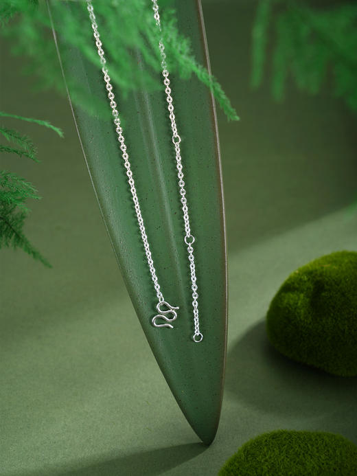 子佩集【四叶花锁】S990银套链【QFTL015】花丝锁项链2510 商品图4