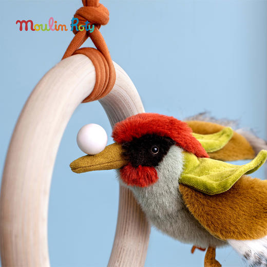 Moulin Roty 寰宇动物-飞行篇 玩偶合集（小鸡/蜂鸟/蓝足鲣鸟/鹈鹕/海鹦鹉/赤红鹭鸟/母鸡） 商品图5