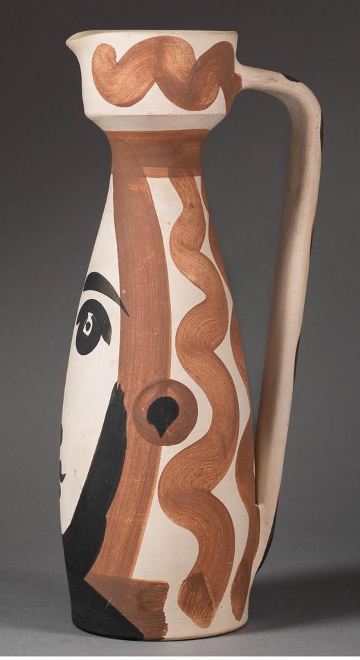 独角鹿西洋古董 1955年代西班牙艺术巨匠与法国Madoura工坊合作出品限量装饰陶瓶「Visage 面孔」 商品图2