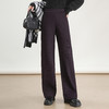 MYX垂坠感毛呢长款直筒裤松紧腰窄版修身阔腿裤2025年冬款洋气休闲裤 商品缩略图1