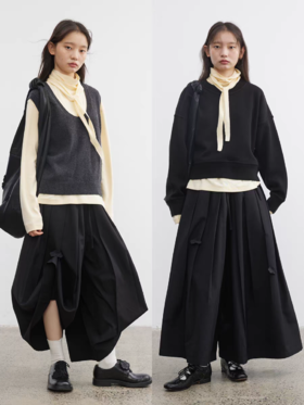 步履不停/5C43169C/多穿立体花朵裙裤