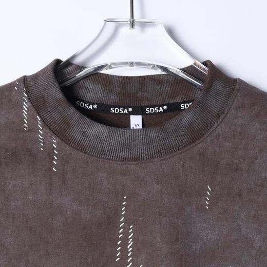 WY1170SDSA男士秋冬新款痞帅男装轻奢潮牌滴胶扎染圆领卫衣百搭宽松上衣 商品图2