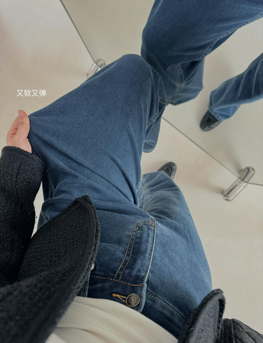 ic小禾经典款升级火山岩磨毛加绒牛仔裤 商品图5