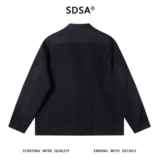 SDSA男士秋冬新款痞帅男装舒适拼接纽扣V领卫衣百搭时尚开衫外套 商品图4