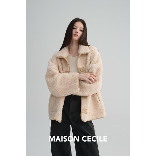 MAISON CECILE 两穿|羊毛厚实保暖正反两穿复古夹克外套 商品图3