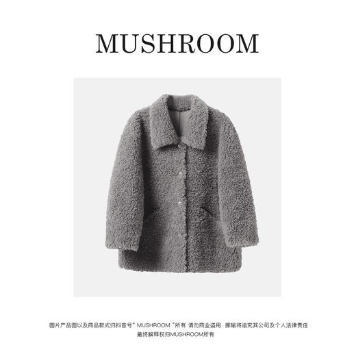 金蘑菇菇【草莓羊羊】设计师高定羊毛宽松保暖真毛麂皮 商品图0