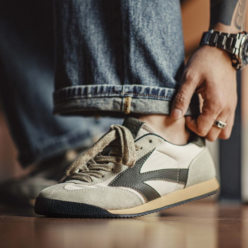 马登探索系列复古慢跑鞋春季男款休闲运动华夫阿甘鞋厚底德训鞋