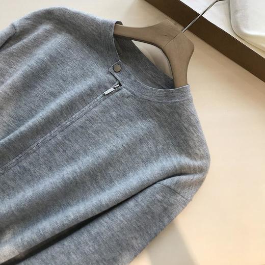 搭什么都很腔调！小众设计！100%绵羊毛拉链显瘦针织开衫！ 商品图1