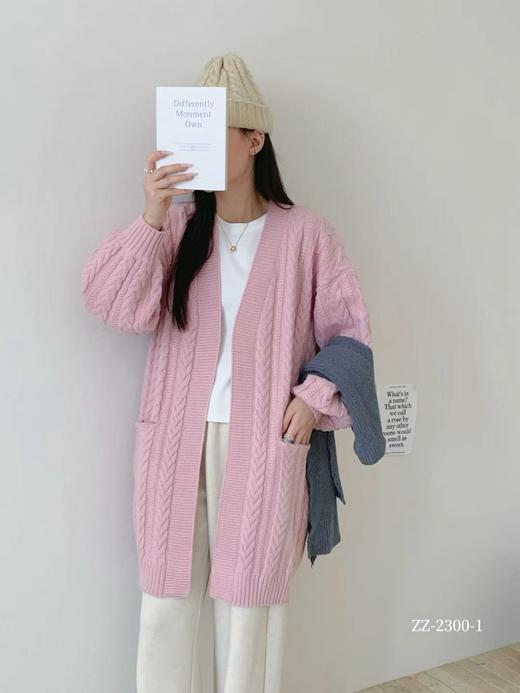 过膝长款针织羊毛开衫！2025秋冬新款宽松慵懒风毛外套女款！ 商品图5