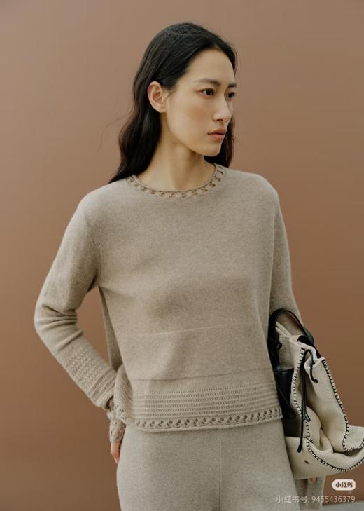 米梭AMORE MISSO女装圆领花边套衫6411A2053 商品图4