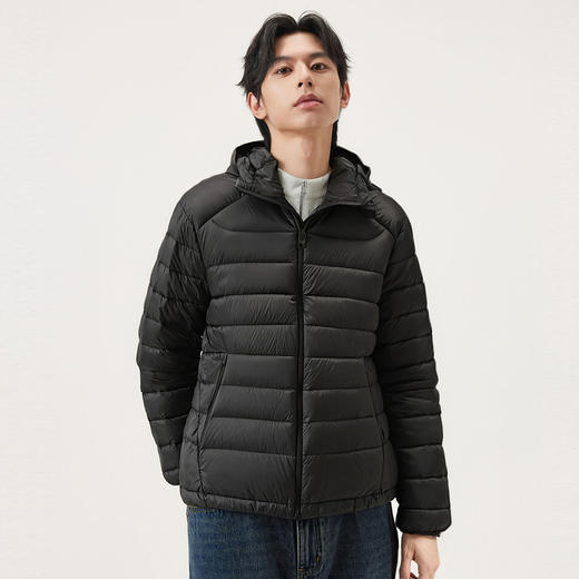 gxg.jeans男装 多色轻薄款打底基础短款连帽排骨羽绒服男25冬热卖 商品图1