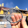 西藏拉萨扎基九眼绳粗线编九眼不灭长寿金刚绳传统黑白色 商品缩略图4