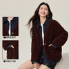 【10/23新品】熙世界假两件羽绒服女秋冬白鸭绒撞色牛仔翻领保暖外套琥珀流光风 商品缩略图1
