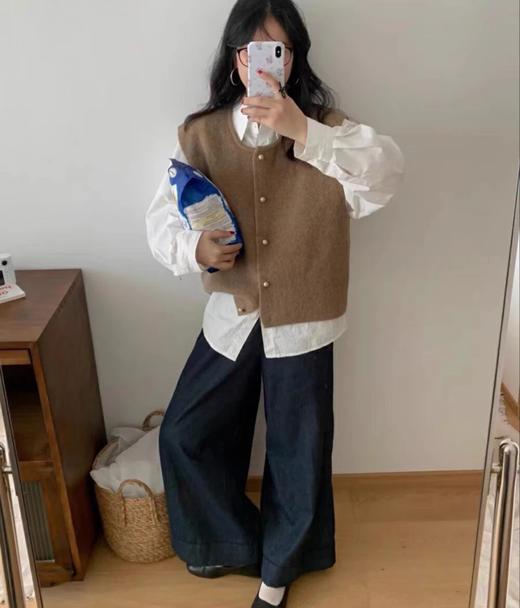 老米优品🎈3天左右发！《秋日叠搭针织马甲》温柔基础系版型，百搭不挑人！宽松大袖口，内搭也不跳~ 商品图0