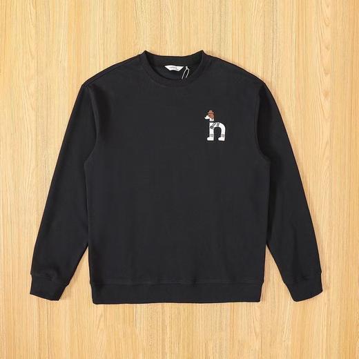 D102033秋冬新款休闲圆领上衣T恤男纯色通勤长袖卫衣 商品图8