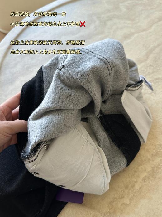 ER*同款秋冬款抓绒棉质弹力翻边直筒牛裤 商品图13