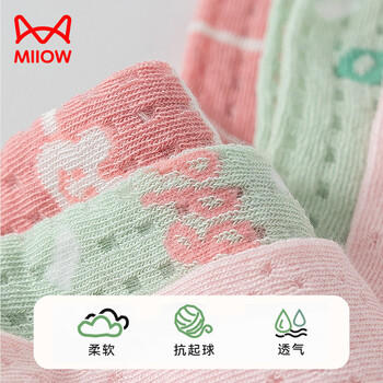 猫人儿童袜子女童夏季【5A抑菌+花边网眼】薄款中筒袜女宝宝大网眼袜 商品图6