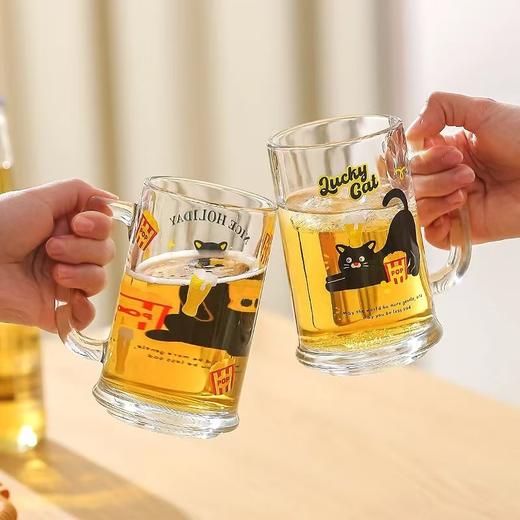 4楼Eubelle欧蓓 川岛屋原创黑猫啤酒杯430ml 高颜值家用玻璃杯 活动价：24.8元 商品图2