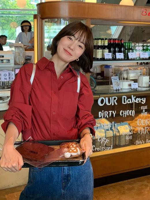 秋冬毛衣大衣cp复古港风纯棉长袖廓形衬衫 商品图9