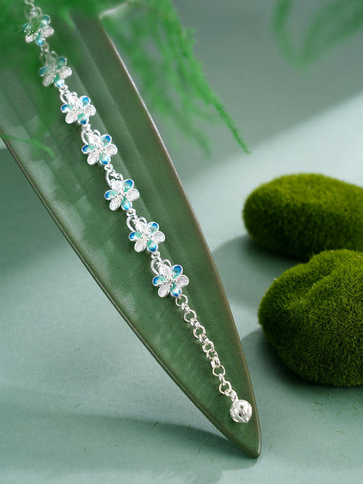 子佩集【相遇花开】S990银手链【MXSL010】花丝珐琅彩2510 商品图8