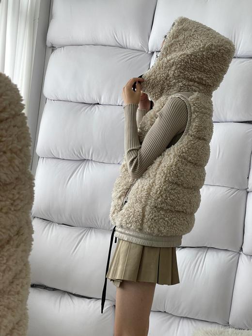 蒙口 25新款 经典Teddy泰迪连帽休闲女士羽绒马甲 商品图1