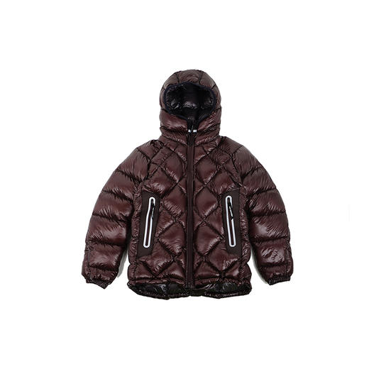 and wander diamond stitch 男女机能性超轻保暖钻石格亮面羽绒服 商品图4