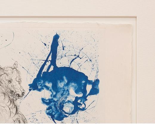 独角鹿西洋古董 1964年法国Pierre Argillet出版西班牙超现实主义大师萨尔瓦多·达利签名创作神话系列《珀伽索斯（天马）》限量彩色蚀刻版画 商品图4