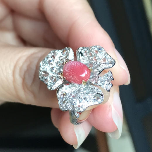 火烈鸟粉色海螺珠戒指〔1.95ct〕 商品图2