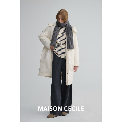 MAISON CECILE 90白鹅绒轻盈保暖厚实舒适过膝长款连帽羽绒服外套 商品图4