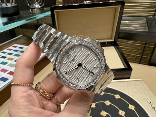 SH024 百达翡丽鹦鹉螺7118系列银色钻圈、玫瑰金钻圈 女表35.2mm自动机械机芯（SH） 商品图1