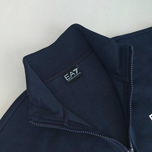 原单正品阿玛尼EA7/秋季新款男士立领加绒半拉链套头休闲卫衣， 商品图4