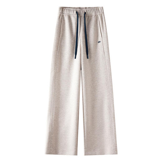 MYX毛呢加厚阔腿长裤松紧腰时尚休闲裤2025年冬季新款垂感修身直筒裤 商品图4