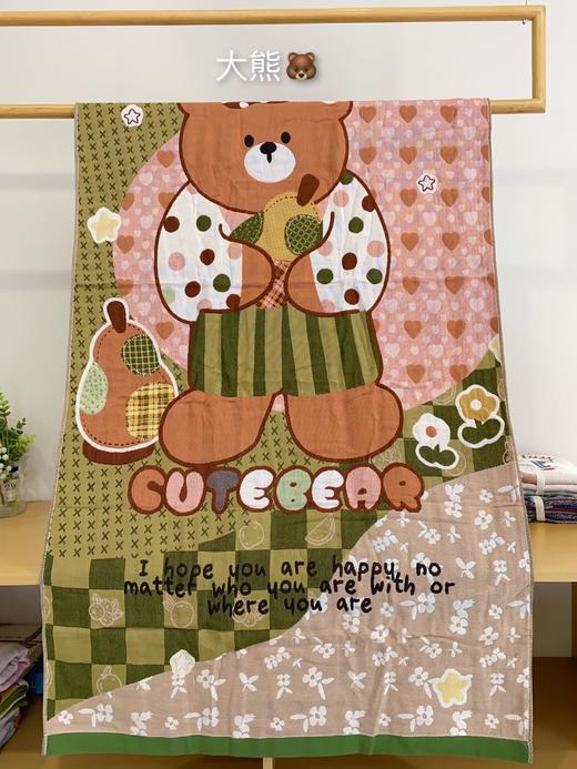 成人全棉毛巾浴巾专区 动感彩条/无印格纹/超强吸水王彩条 超柔纱多种款式纤维细腻触感柔软 商品图3