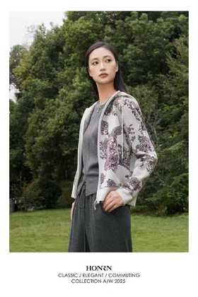 【开衫专区】红人HONRN女装上衣针织外套Hk330m335