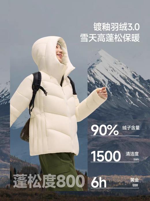 蕉下羽绒服女2025新款冬季连帽防寒加厚可机洗高蓬防风保暖厚外套 商品图2