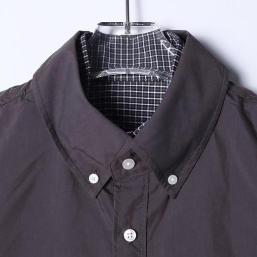 SDSA秋冬新款痞帅男装潮牌拼接格子翻领假两件衬衫时尚简约衬衣 商品图1