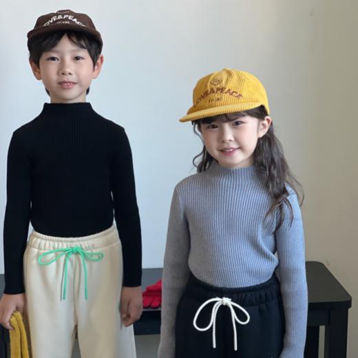 【终于等到现货‼️69.9/2件】儿童秋冬季打底衫半高领毛衣针织纯色弹力男女童上衣百搭简约韩版聚 商品图4