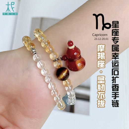 十二星座升级版专属幸运石扩香手链手串两圈摩羯座 商品图1