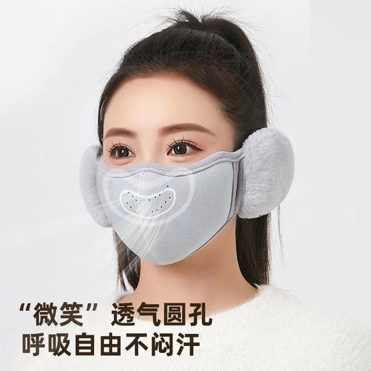 【加绒加厚骑行防风一体透气耳套】保暖口罩男女冬季高颜值护耳防寒面罩 商品图2